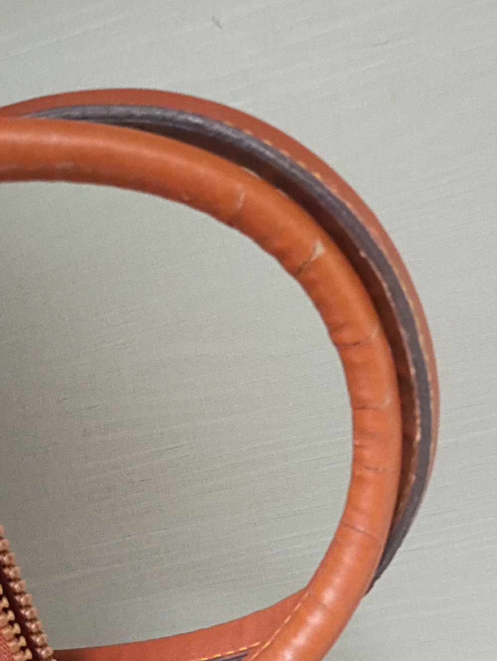 Vintage Dooney & Bourke All-Weather Pebbled Two-Tone Leather Satchel - Picture 14 of 15